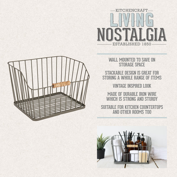 KitchenCraft Living Nostalgia Large Wire Storage Basket image 9