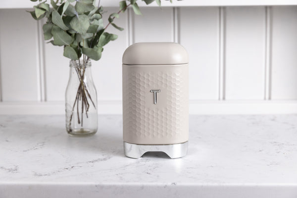 KitchenCraft Lovello Textured Latte Cream Tea Caddy image 2