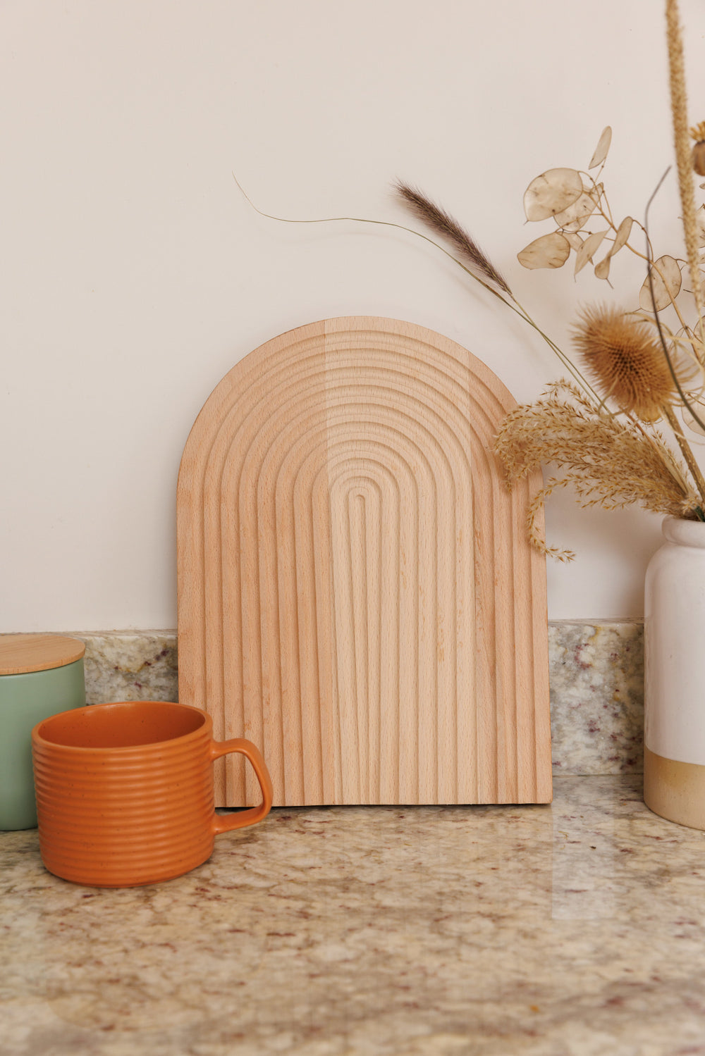 KitchenCraft Idilica Beechwood Reversible Chopping Board, 23x32cm