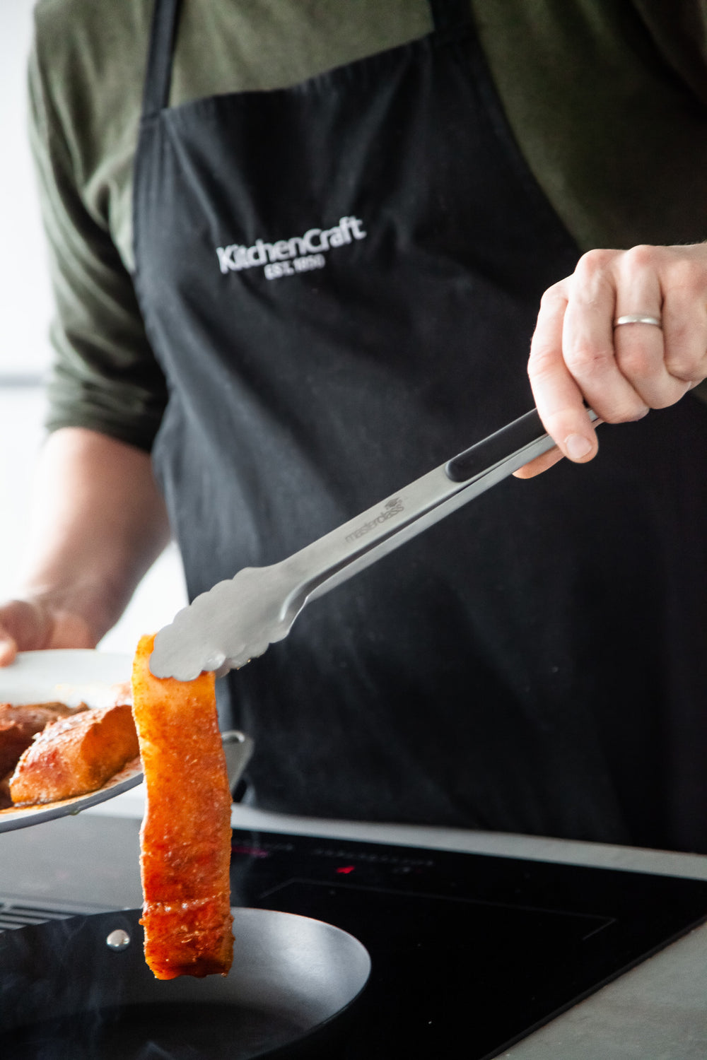 MasterClass Deluxe Stainless Steel 40cm Food Tongs