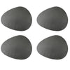 Mikasa Pebble-Shaped Faux-Leather Placemats, Set of 4, Grey, 38 x 30cm