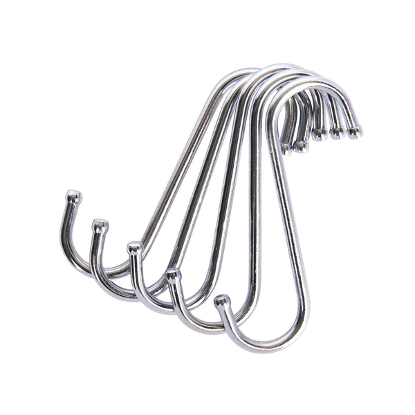 KitchenCraft Pack of Five 10cm Chrome Plated 'S' Hooks image 3