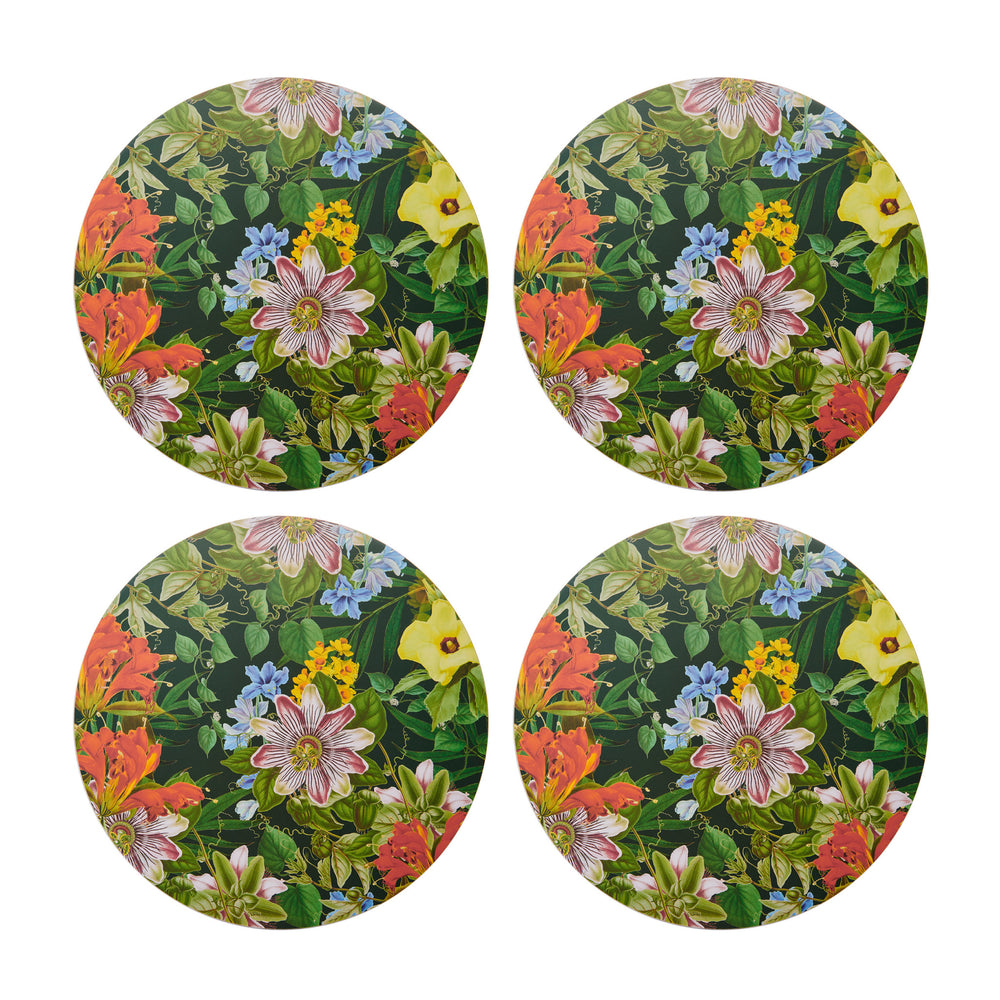 Creative Tops Tropical Floral Set Of 4 Round Placemats, 29 x 29CM image 1