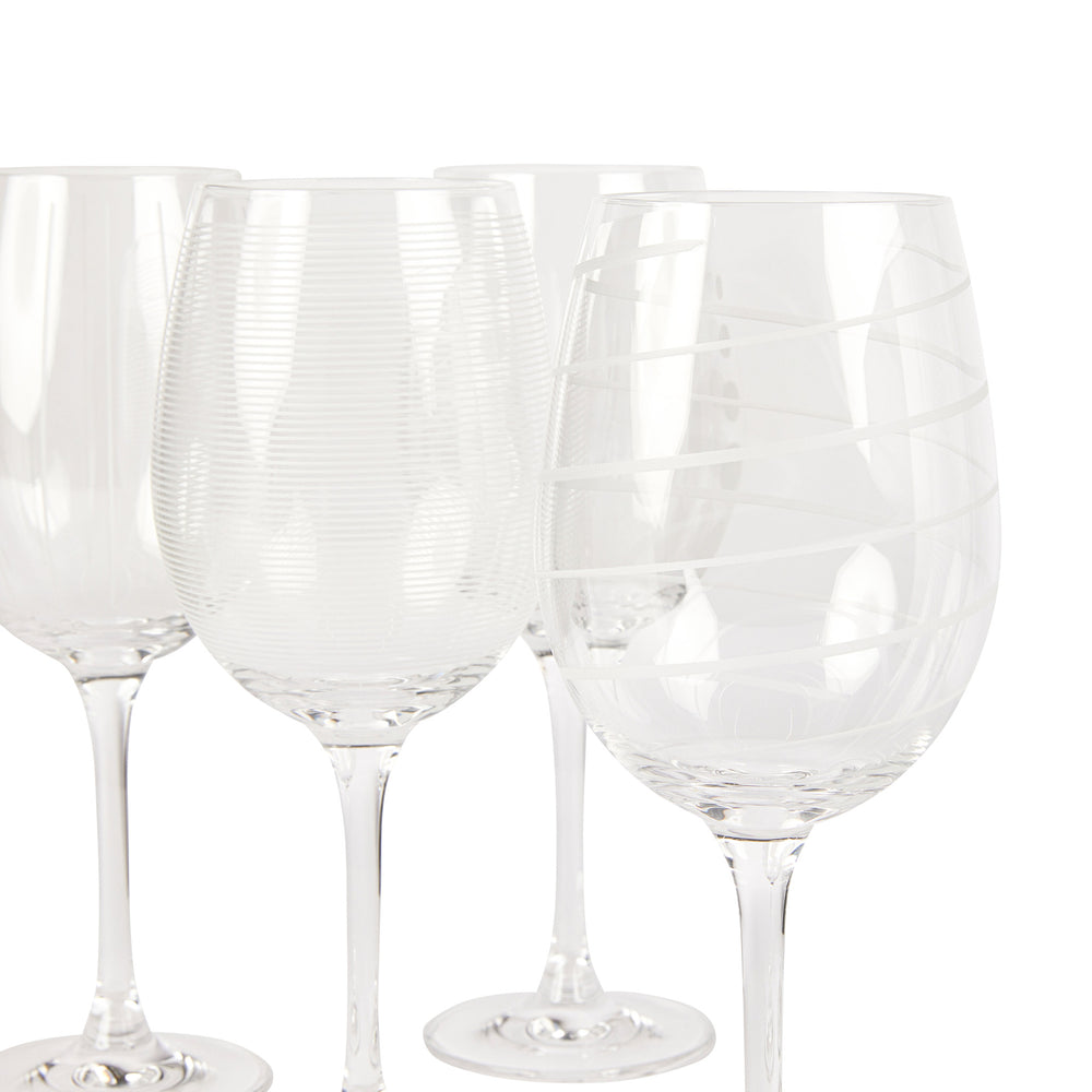 Mikasa Cheers Set Of 4 White Wine Glasses