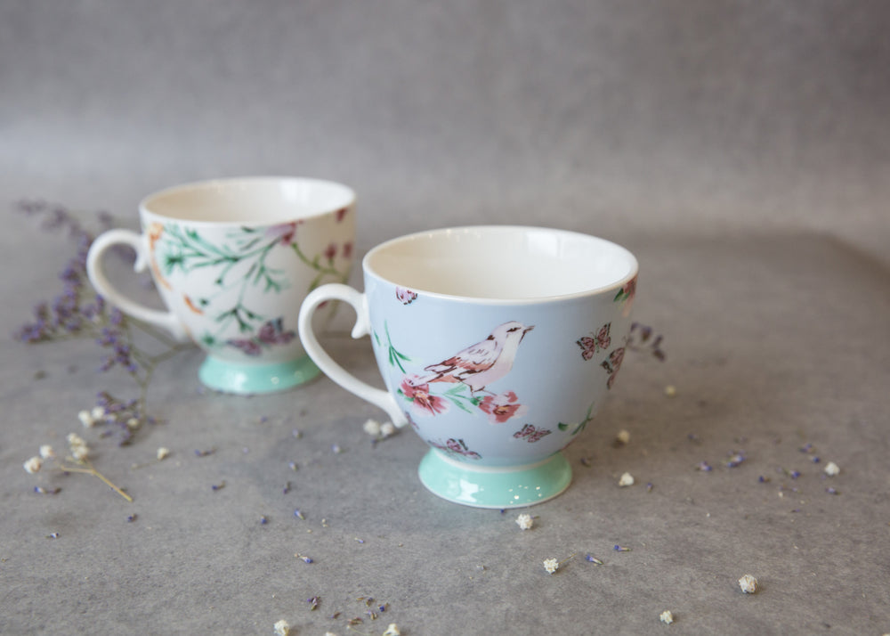 KitchenCraft China Blue Birds Mug