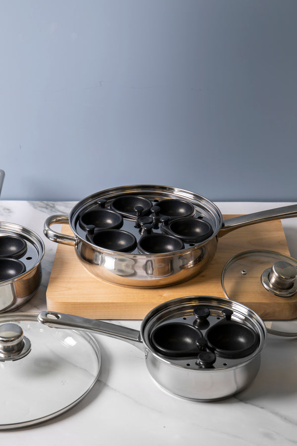 KitchenCraft Stainless Steel Two Hole Egg Poacher, 16cm image 6