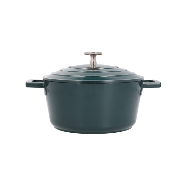 3pc Cookware Set with Hunter Green Non-Stick Cast Aluminium Casserole Dishes, 20cm/2.5L, 28cm/4L & 28cm/5L image 3