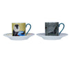 Mikasa x Sarah Arnett Porcelain Espresso Cups and Saucers, Set of 2, 85ml image 1