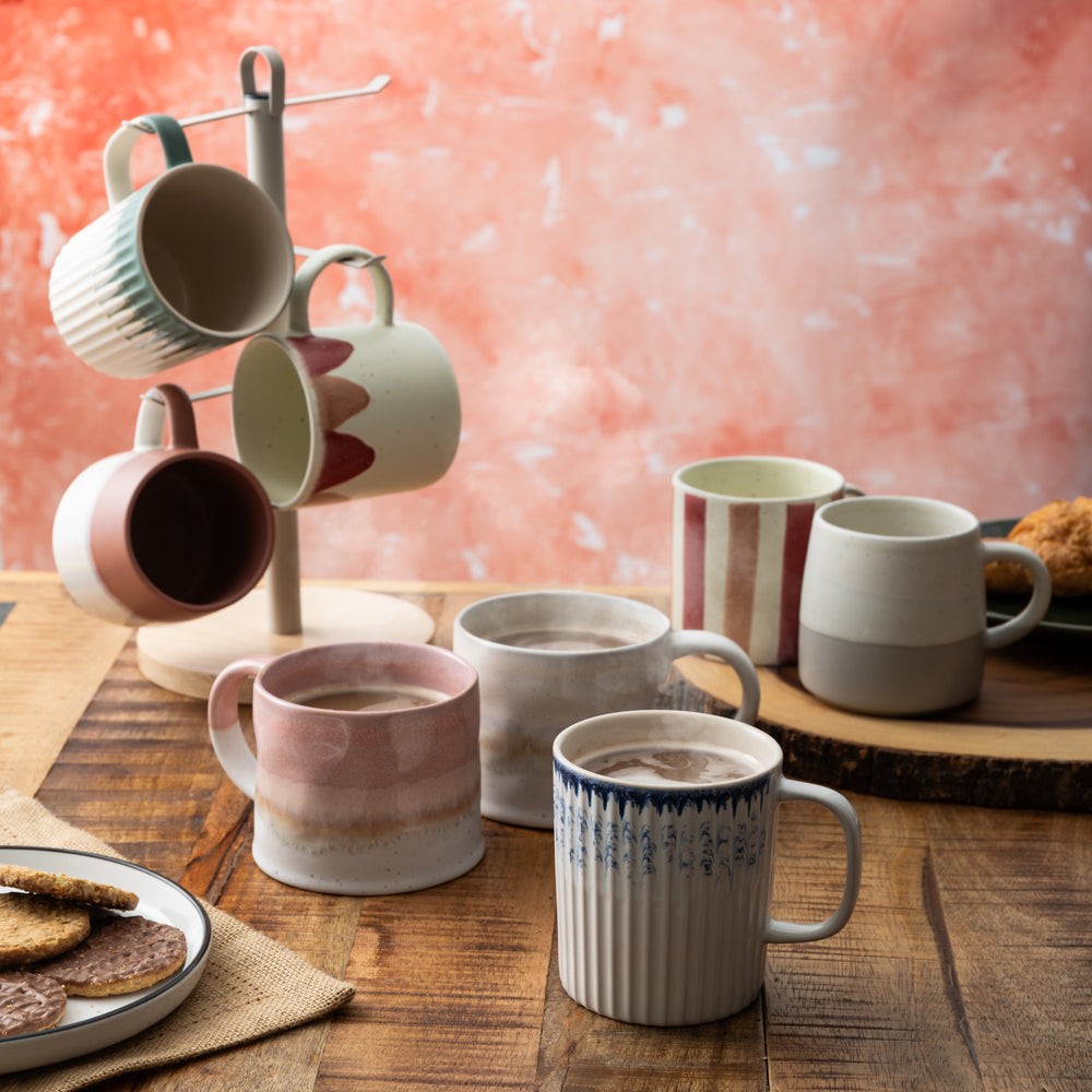 Mikasa Pink Reactive Glaze Mug, 400ML