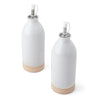 KitchenCraft Idilica Oil and Vinegar Bottles, Set of 2, Cream, 450ml