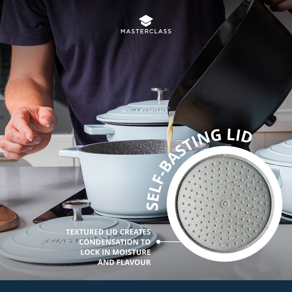 MasterClass Sky Blue Cast Aluminium Casserole Dish, 2.5L image 11