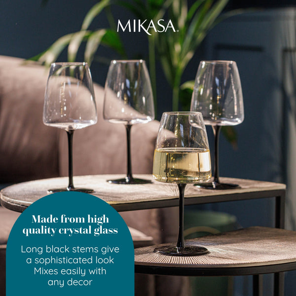 Mikasa Palermo Crystal White Wine Glasses, Set of 4, 400ml image 10