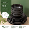 Mikasa Jardin Midnight 12-Piece Stoneware Dinner Set, Black image 8