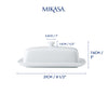 Mikasa Chalk Porcelain Butter Dish, 21cm, White image 7