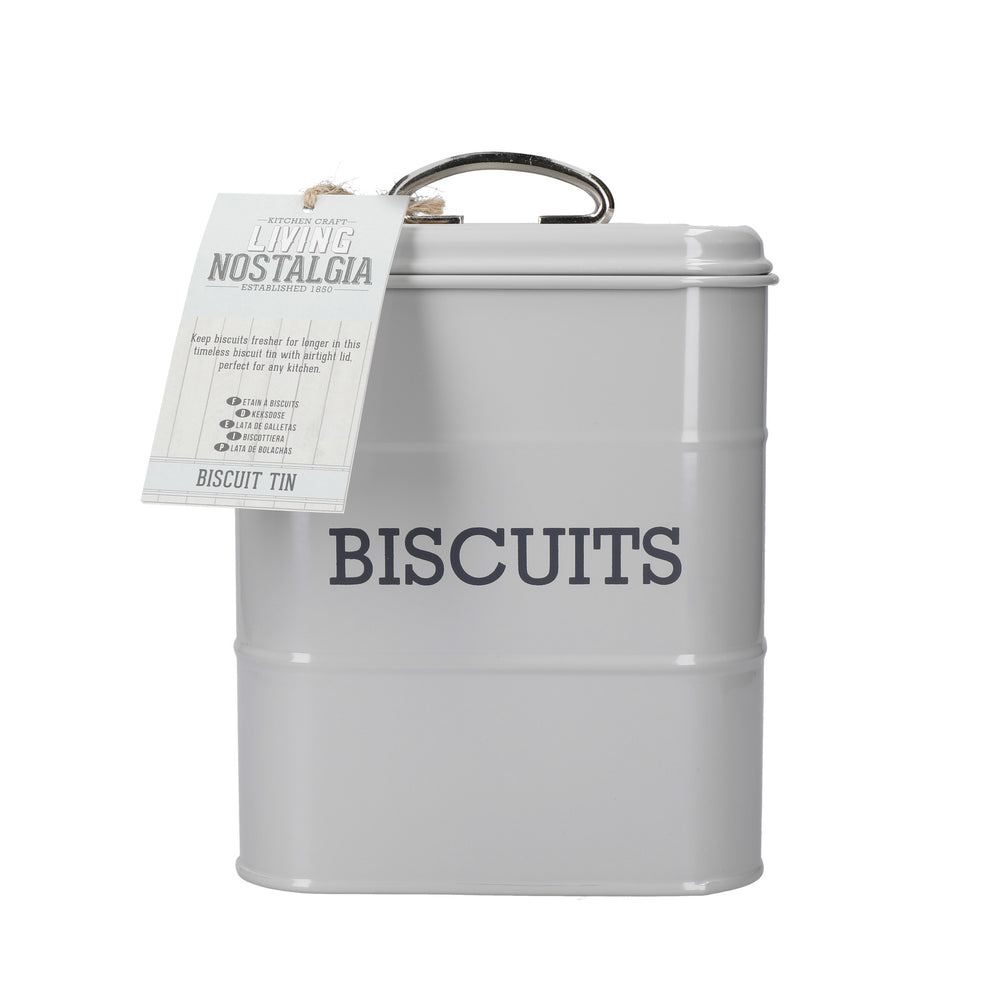 Living Nostalgia French Grey Biscuit Tin