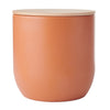 KitchenCraft Idilica Kitchen Canister with Beechwood Lid, 12 x 12cm, Terracotta image 1