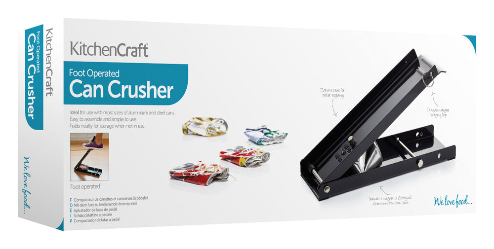 KitchenCraft Floor Standing Foot Operated Can Crusher