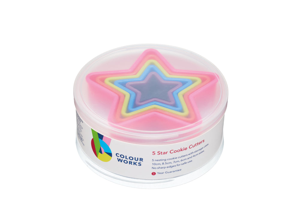 Colourworks Set of 5 Star Shaped Cookie Cutters