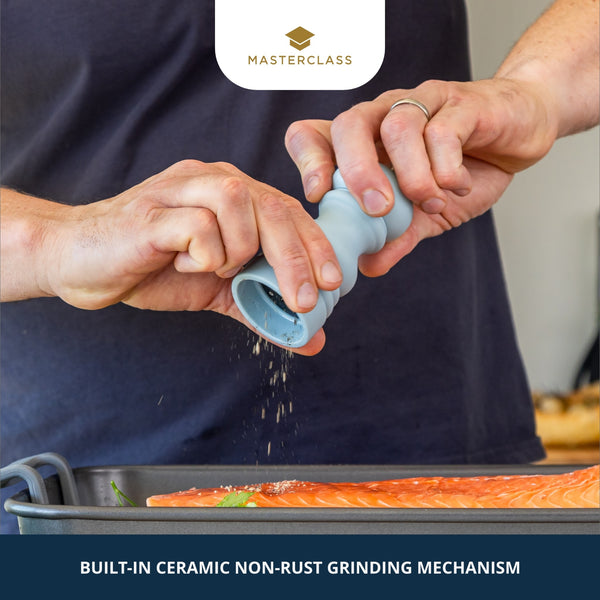 MasterClass Sky Blue Salt/Pepper Mill With Interchangeable Cap, Ceramic 12cm image 5