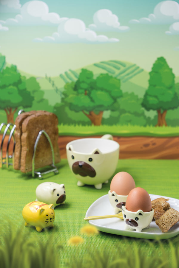 KitchenCraft Ceramic Dog and Cat-Shaped Novelty Salt and Pepper Shakers image 2