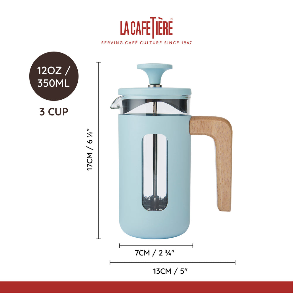 La Cafetière Pisa 3 Cup Cafetière Sky Blue, 350ML