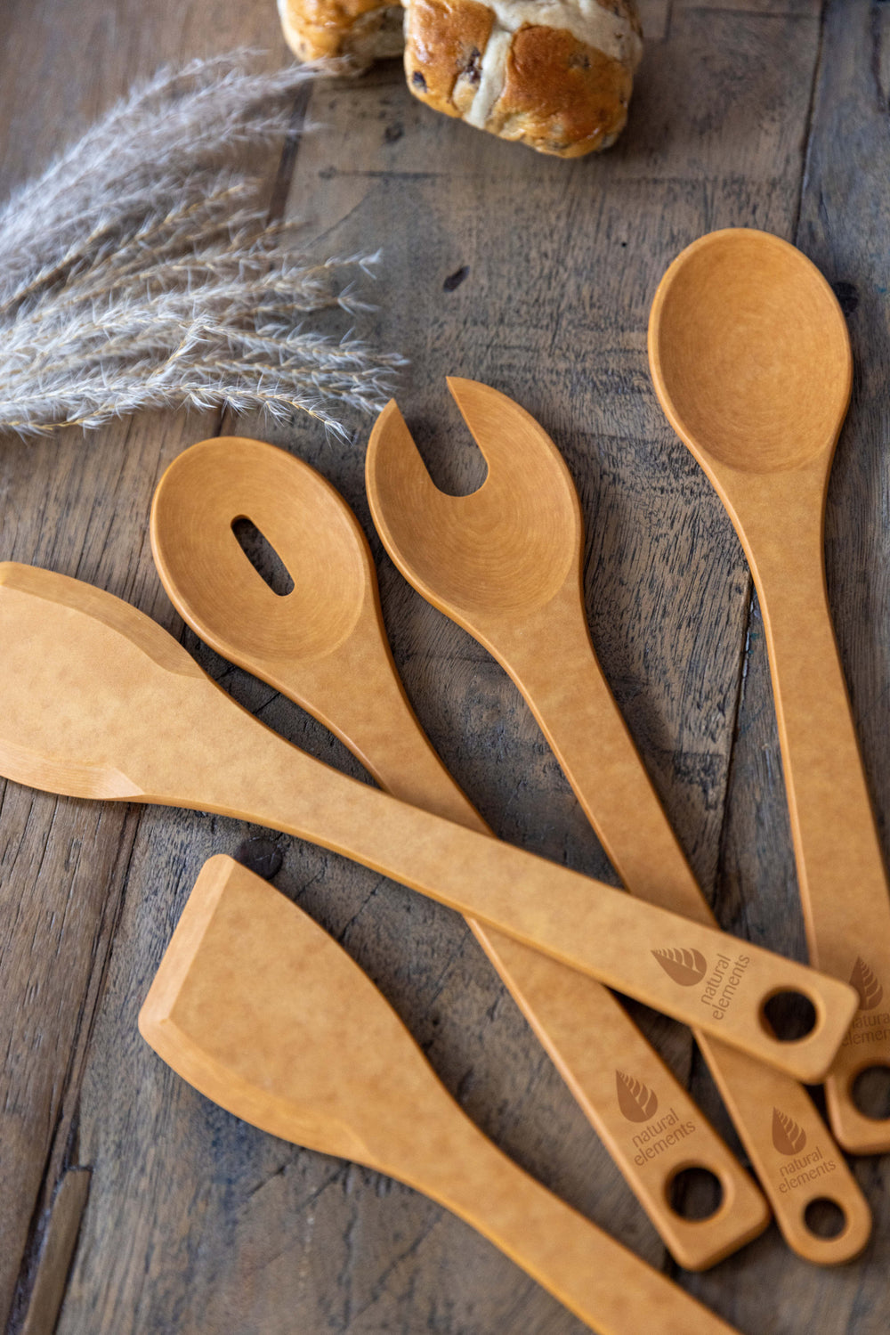Natural Elements Wood Fibre Kitchen Utensils Set, 4 Pieces