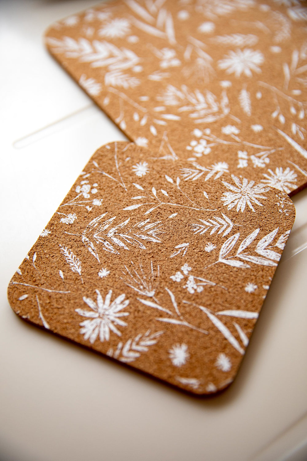 Natural Elements Set of 4 Biodegradable Cork Coasters, 12 x 12cm