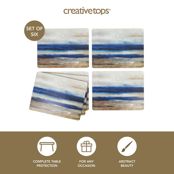 Creative Tops Blue Abstract Pack Of 4 Premium Placemats image 9