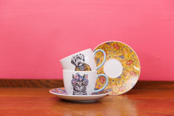 Mikasa x Tipperleyhill Teacups and Saucers, Set of 2, 240ml image 2