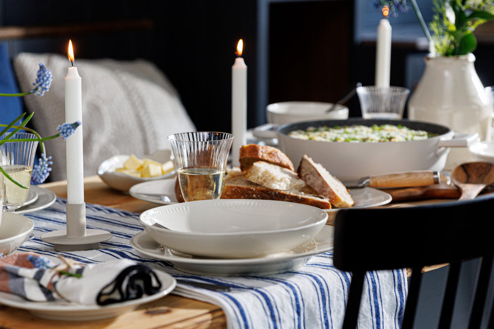 Mikasa Cranborne Stoneware Pasta Bowls, Set of 4, 24cm, Cream