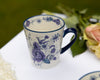 London Pottery Blue Rose Coffee Mug - Ceramic, Almond Ivory / Blue, 300 ml image 2