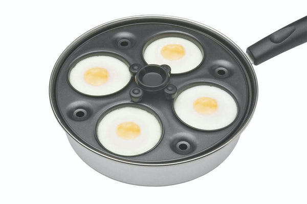 KitchenCraft Aluminium Coated Carbon Steel Four Hole Egg Poacher image 2