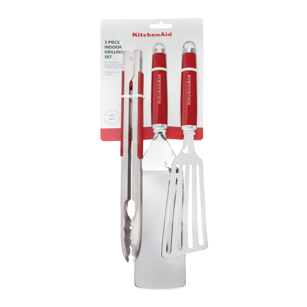 KitchenAid 3pc Indoor Grilling Set – Empire Red