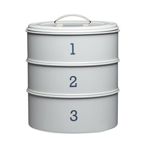 2pc French Grey Bakeware Set including Three-Tier Cake Tin and Mechanical Scale Set image 4