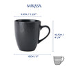 Mikasa Jardin Midnight Stoneware Mugs, Set of 4, 420ml, Black image 7