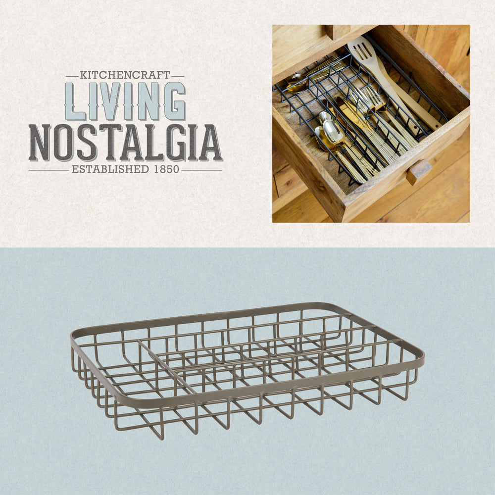 KitchenCraft Living Nostalgia Cutlery Organiser, Iron