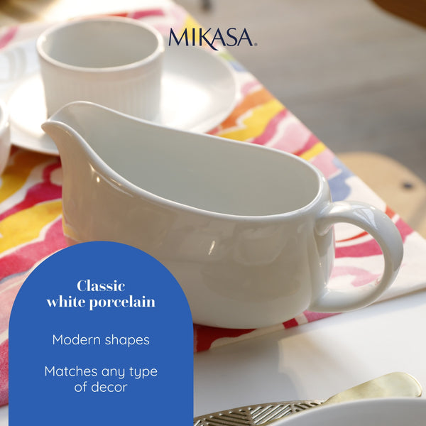 Mikasa Chalk Porcelain Gravy Boat, 700ml, White image 8