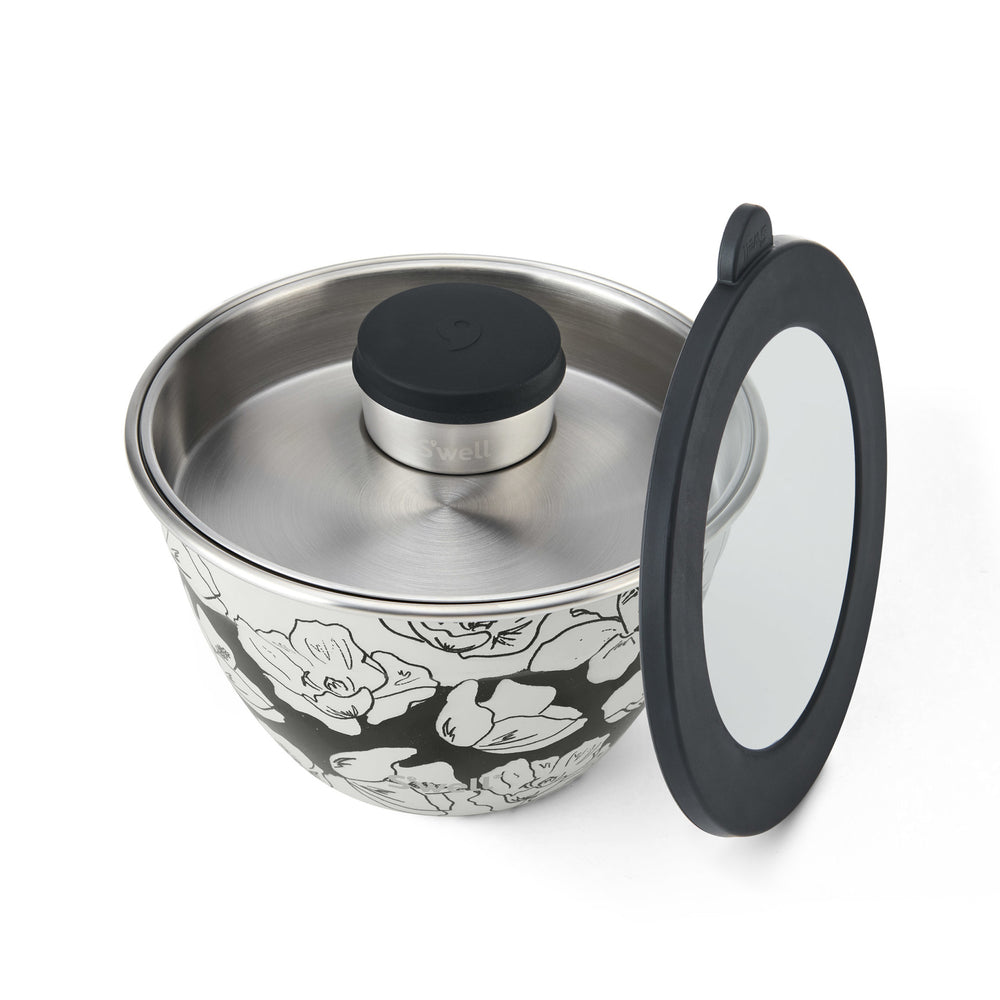 S'well Charcoal Bloom Salad Bowl Kit, 1.9L
