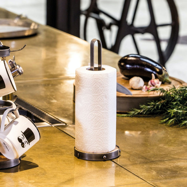 Industrial Kitchen Metal / Wooden Kitchen Roll Holder image 7