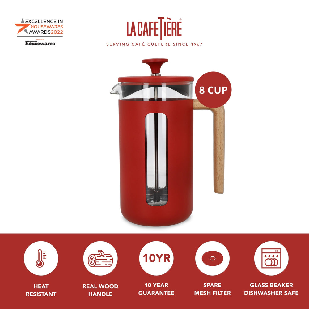La Cafetière Pisa Red Cafetière - 8 Cup
