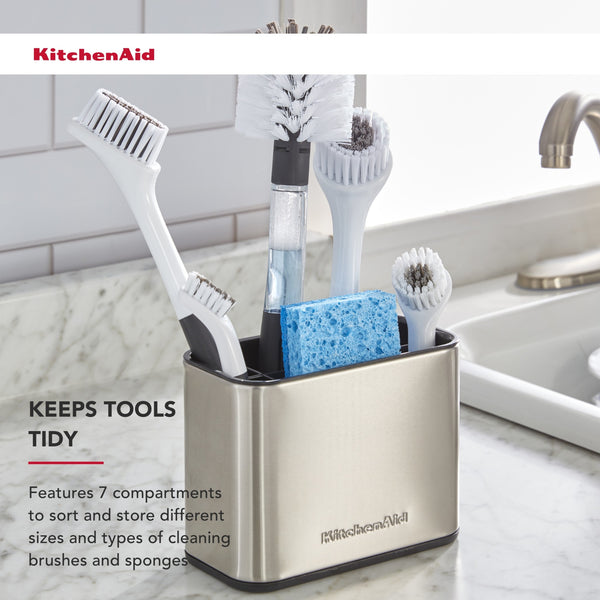 KitchenAid Stainless Steel Sink Brush Caddy image 8