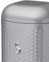 Lovello Retro Sugar Jar with Geometric Textured Finish - Shadow Grey image 3