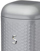 Lovello Retro Sugar Jar with Geometric Textured Finish - Shadow Grey