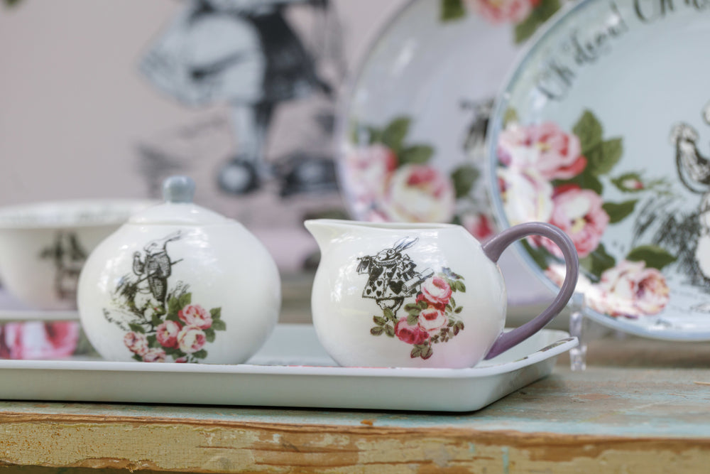 Mikasa and the V&A Alice In Wonderland Bone China Sugar Bowl And Creamer, 200ml