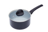 4pc Cooking Set Including 20cm Ceramic Non-Stick Eco Saucepan with Lid and 3x Stainless Steel Saucepan Divider Baskets