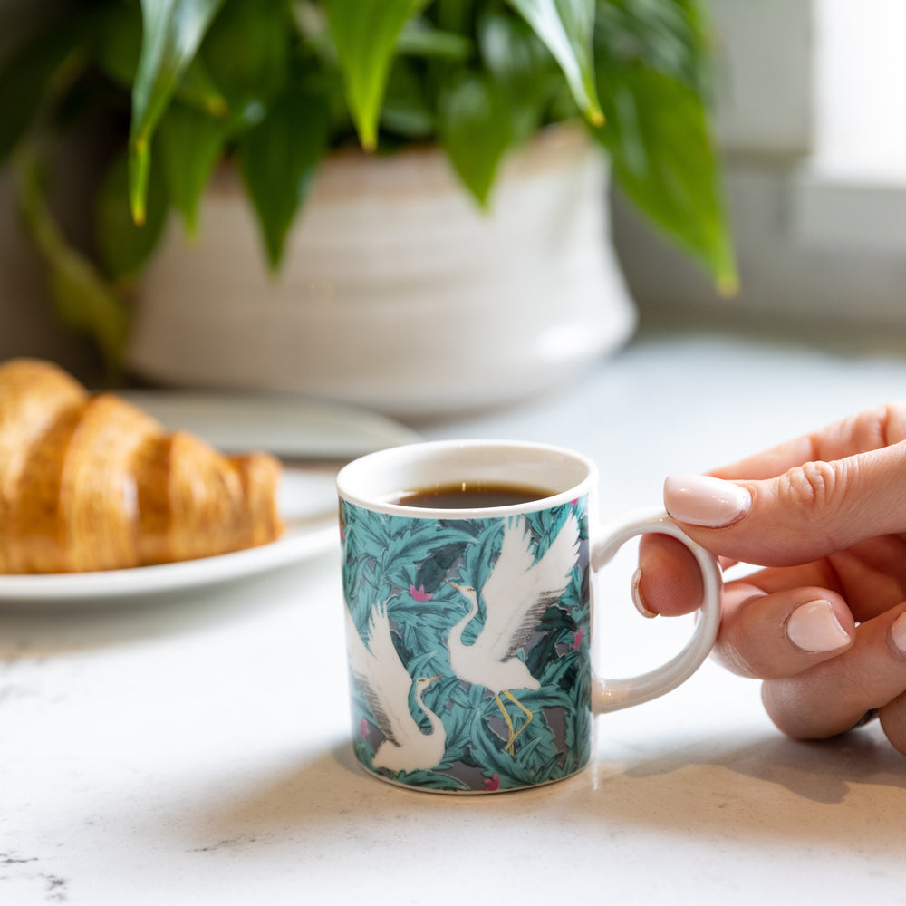 KitchenCraft Espresso Mug Exotic Crane Design