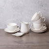 10pc Porcelain Tea Set with 4x Tea Cups, 280ml, 4x Saucers, Milk Jug, 320ml, and Tea Bag Tidy image 2