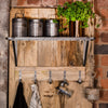 Industrial Kitchen Wall-Mounted Shelf with Hooks image 4
