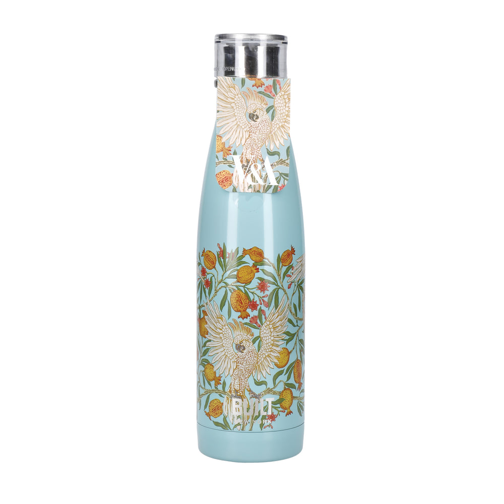 Built V&A 500ml Double Walled Stainless Steel Water Bottle Cockatoo