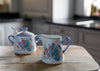 London Pottery Viscri Meadow Floral Milk Jug - Ceramic, Almond Ivory / Cornflower Blue, 250 ml image 4